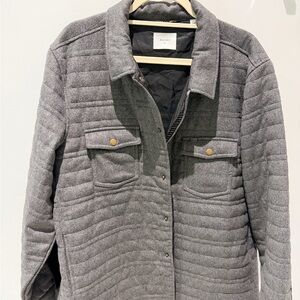 Billy Reid Charcoal Quilted Utility Jacket